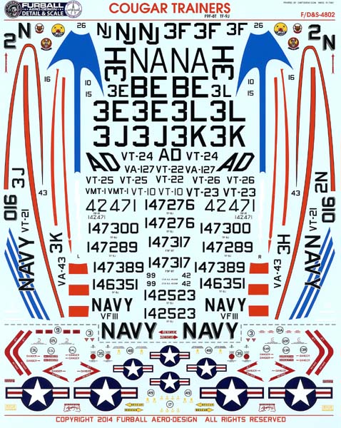 FDS048-002 F9F-8T/TF-9J Cougar Trainers