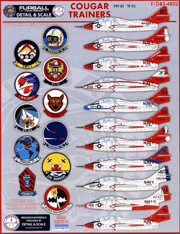 FDS048-002 F9F-8T/TF-9J Cougar Trainers