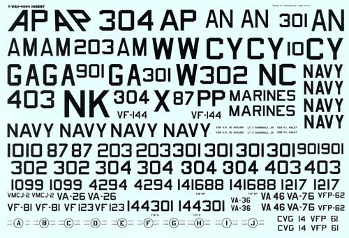 FDS048-004 Colorful Gray & White F9F-8 Cougars