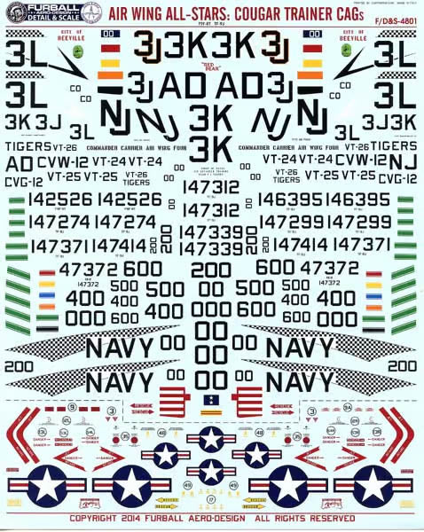 FDS048-001 F9F-8T/TF-9J Cougar Air Wing All-Stars: Cougar Trainer CAGs
