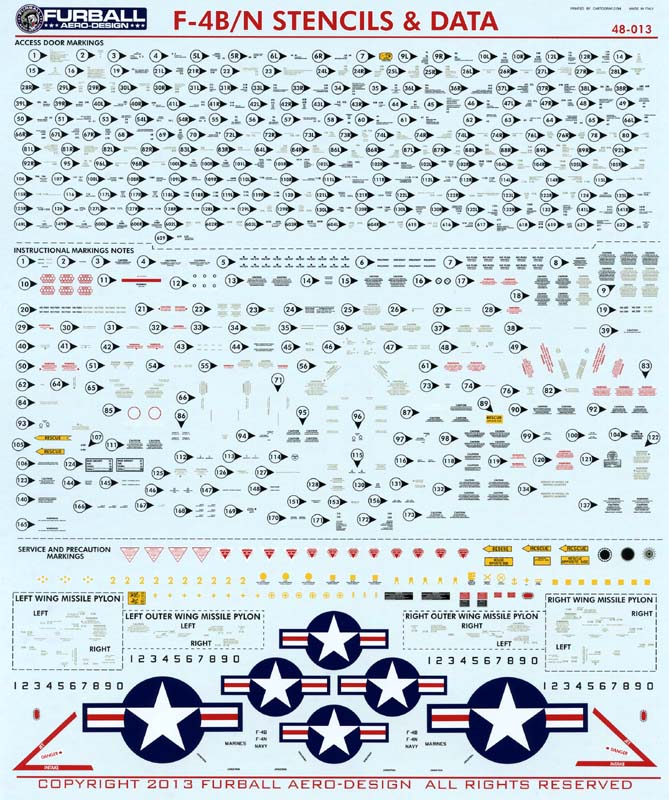 FUR048-013 F-4B/N STENCILS AND DATA