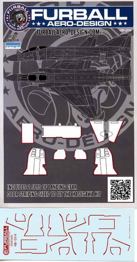 FUR048-014 F-4 LANDING GEAR DOOR STRIPING SET FOR THE HASEGAWA KIT