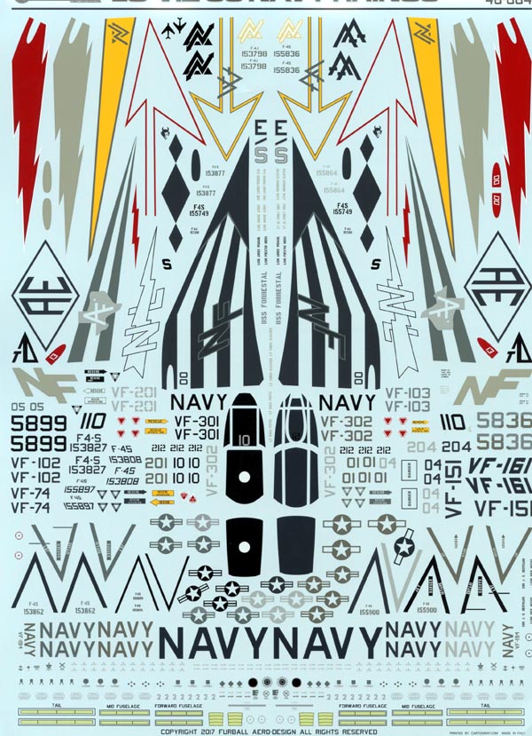 FUR048-064 1/48 F-4J/S "Lo-Viz US Navy Rhinos"