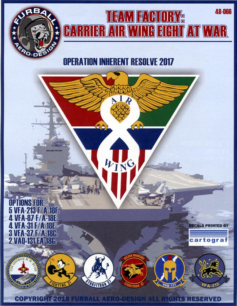 FUR048-066 1/48 F/A-18C/E/F; EA-18G "Team Factory: CVW-8 at War"