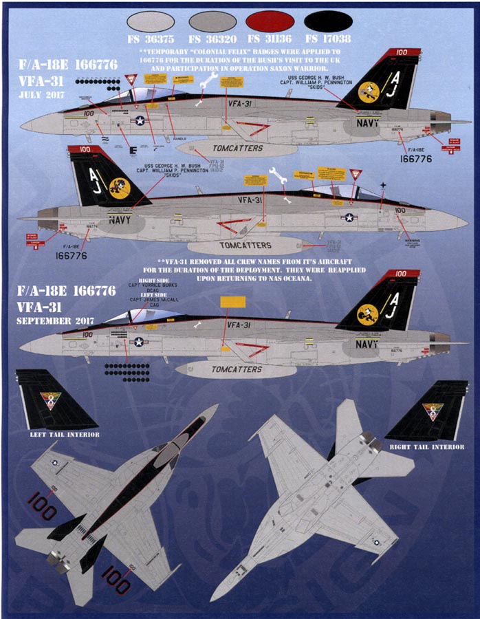 FUR048-066 1/48 F/A-18C/E/F; EA-18G "Team Factory: CVW-8 at War"