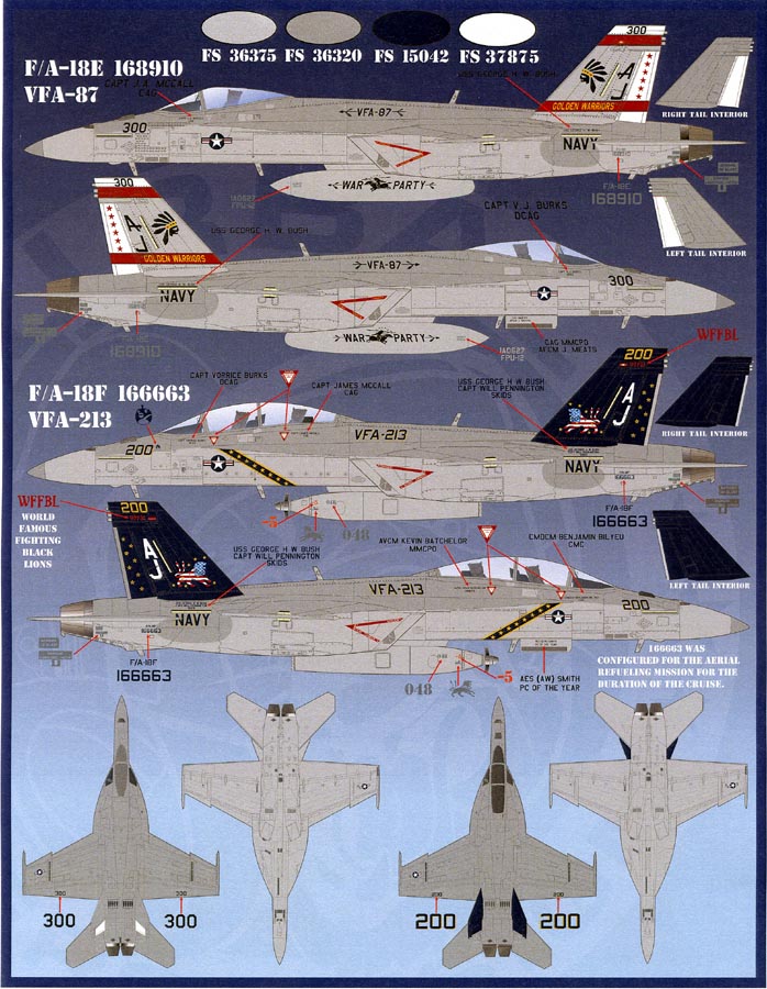 FUR048-066 1/48 F/A-18C/E/F; EA-18G "Team Factory: CVW-8 at War"