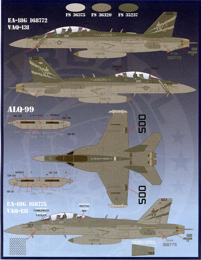 FUR048-066 1/48 F/A-18C/E/F; EA-18G "Team Factory: CVW-8 at War"