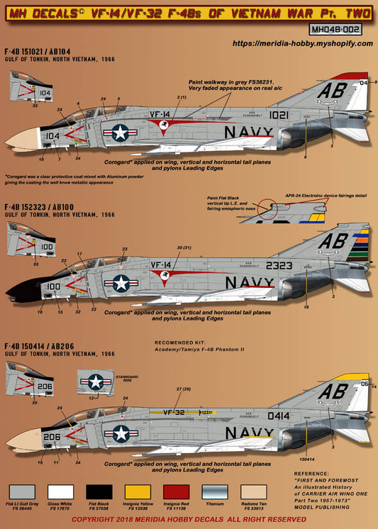 MH048-002 VF-14/VF-32 F-4B Phantoms of Vietnam War - Pt. Two