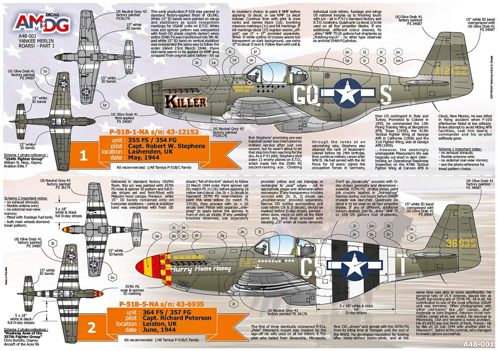 AMDG48-001 Yankee Merlin Roar! North-American P-51 Mustangs of 1939-45 USAAF units Part 1