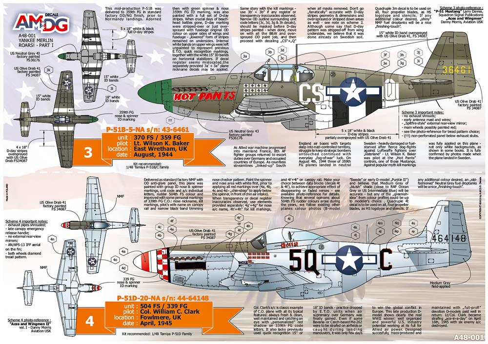AMDG48-001 Yankee Merlin Roar! North-American P-51 Mustangs of 1939-45 USAAF units Part 1
