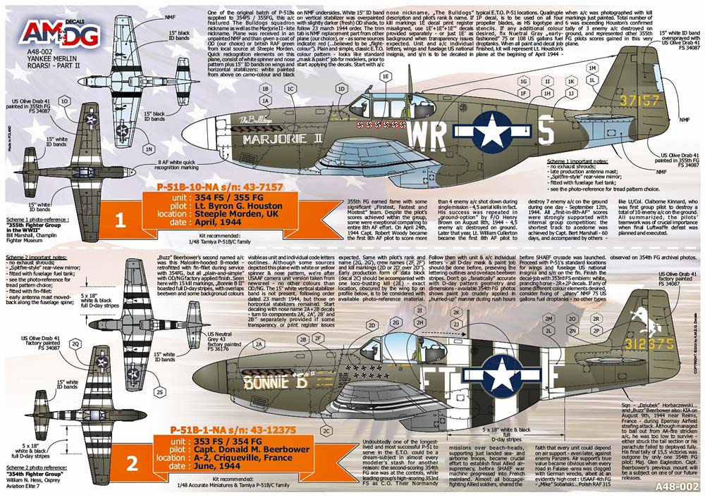 AMDG48-002 Yankee Merlin Roar! North-American P-51 Mustangs of 1939-45 USAAF units Part 2
