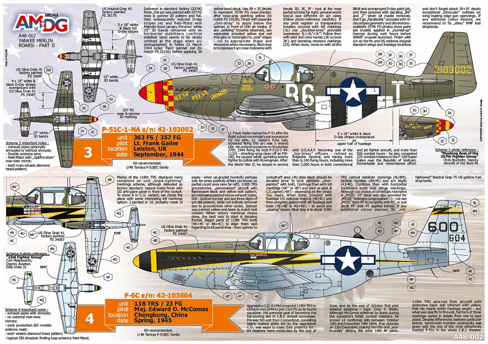 AMDG48-002 Yankee Merlin Roar! North-American P-51 Mustangs of 1939-45 USAAF units Part 2