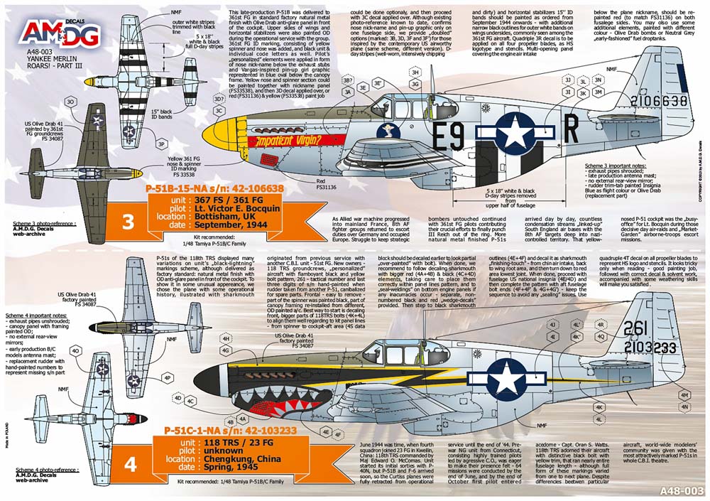 AMDG48-003 Yankee Merlin Roar! North-American P-51 Mustangs of 1939-45 USAAF units Part 3