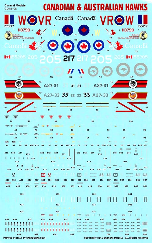 CD48108 RCAF & RAAF Hawks