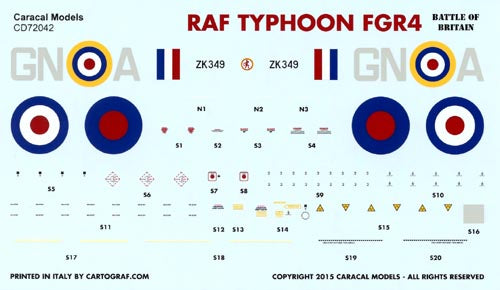 CD72042 RAF "Battle of Britain" Typhoon FGR.4