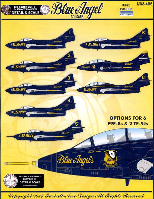 FDS048-005 Blue Angel F9F-8 Cougars
