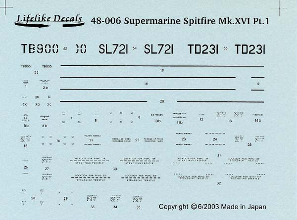 LIF048-0006 SUPERMARINE SPITFIRE Mk.XVIe - Part 1