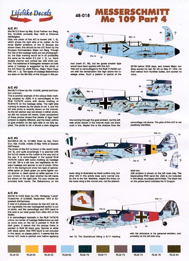 LIF048-0018 MESSERSCHMITT Me 109 - Part 4