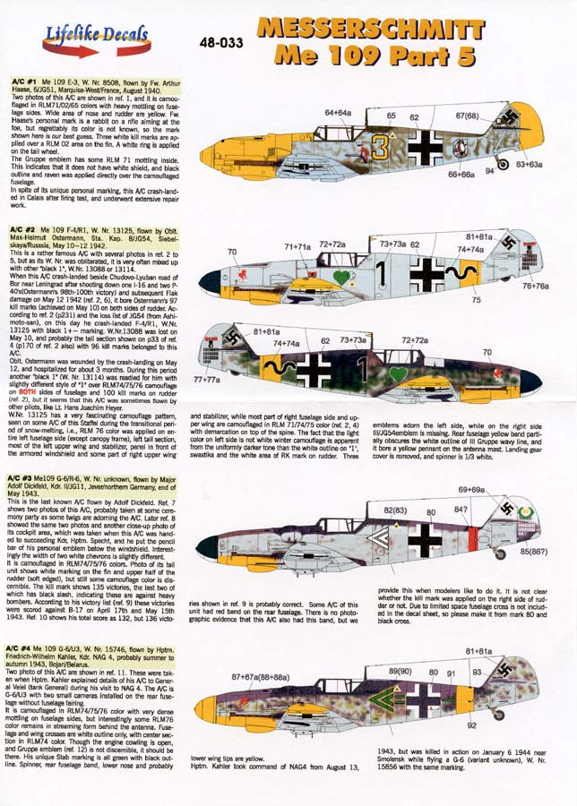 LIF048-0033 MESSERSCHMITT Me 109 - Part 5