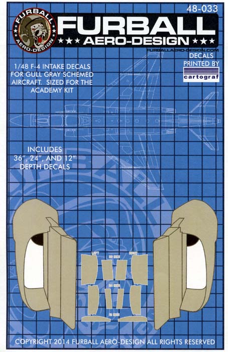 FUR048-033 F-4 INTAKE TRUNKING FOR GULL GRAY PHANTOMS