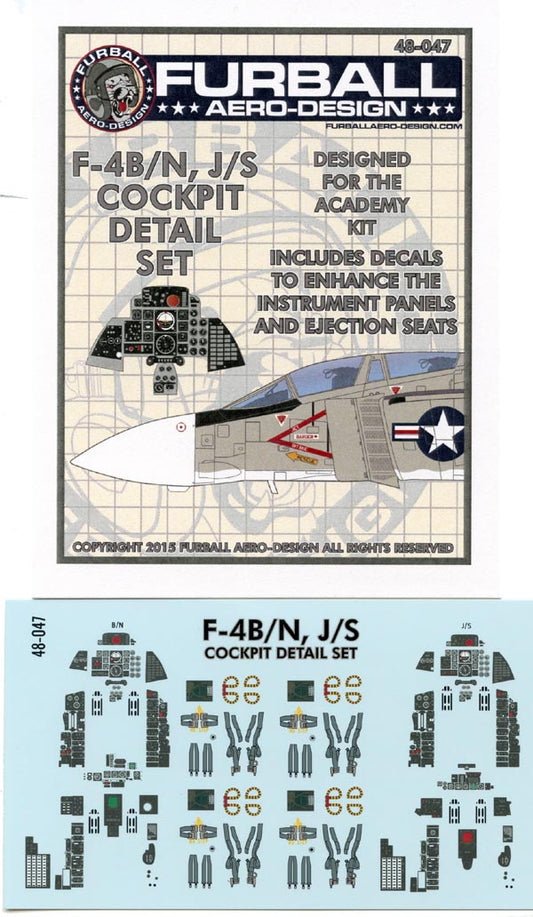 FUR048-047 1/48 F-4B/N,J/S COCKPIT DETAIL SET