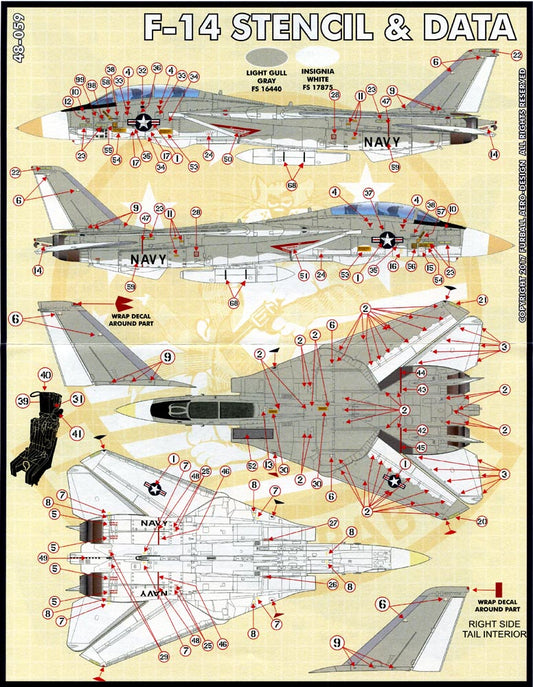 FUR048-059 F-14 STENCILS & DATA