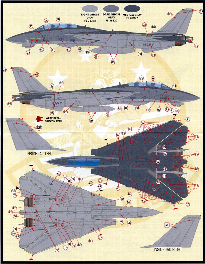 FUR048-059 F-14 STENCILS & DATA