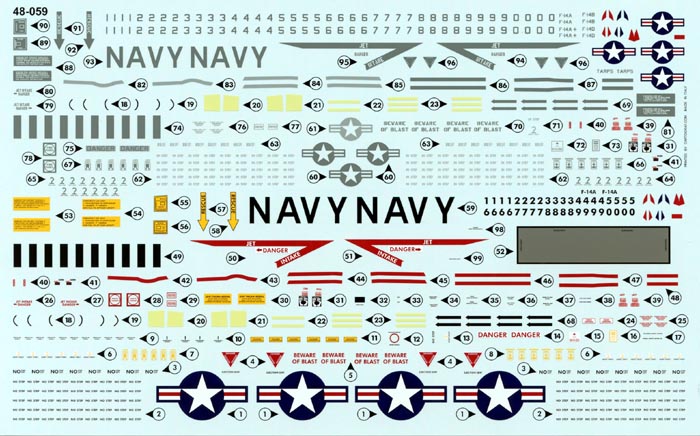 FUR048-059 F-14 STENCILS & DATA