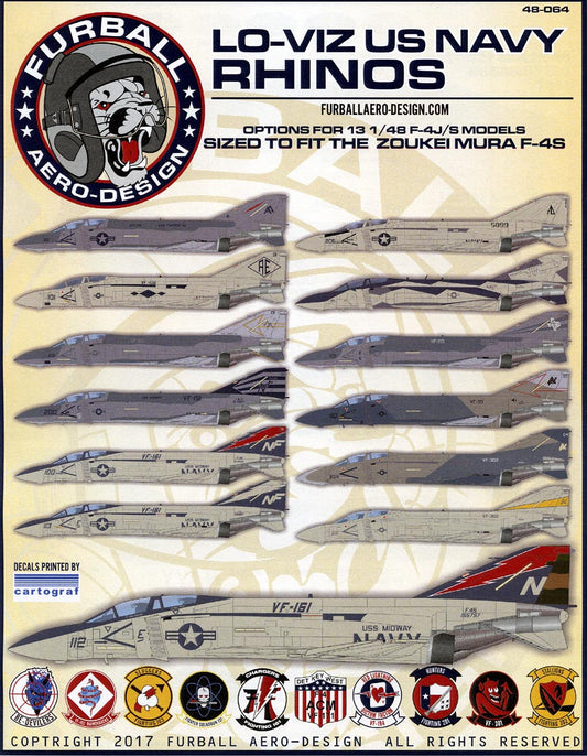 FUR048-064 1/48 F-4J/S "Lo-Viz US Navy Rhinos"