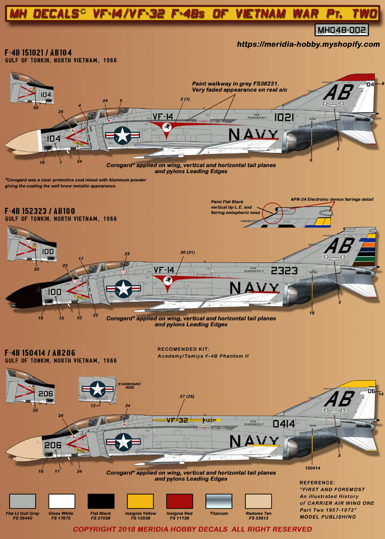 MH048-002 VF-14/VF-32 F-4B Phantoms of Vietnam War - Pt. Two